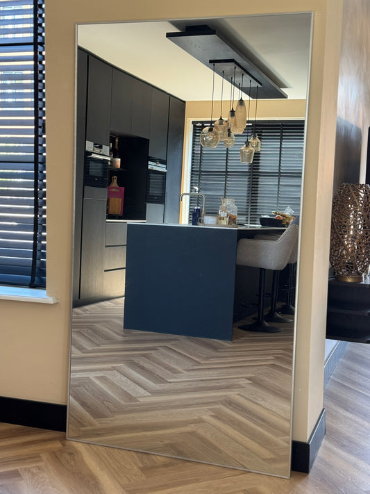 XL Passpiegel Infinity, Geborsteld Chroom Rechthoekig 180x100