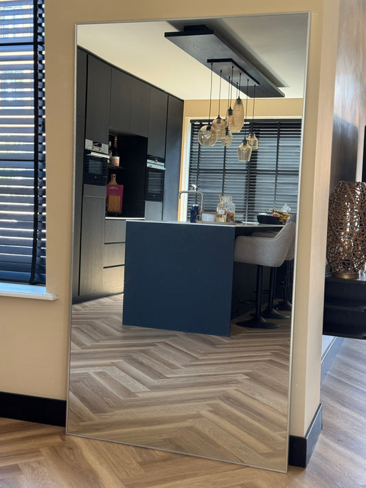 XL Passpiegel Infinity, Geborsteld Chroom Rechthoekig 180x100