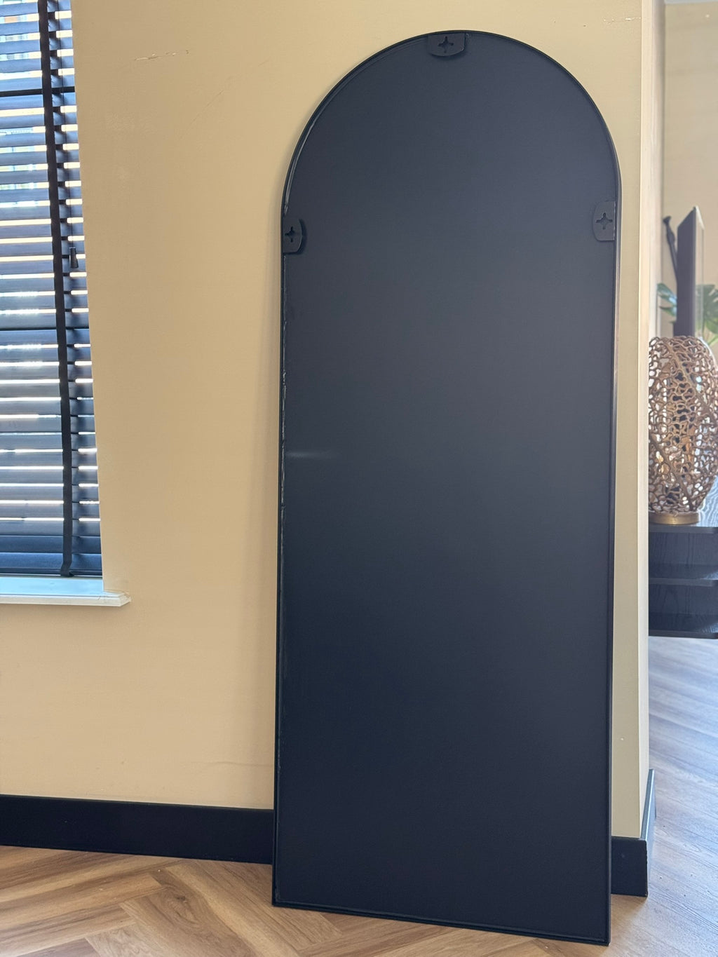 XL Passpiegel Royale, Zwart met ronding 180x70