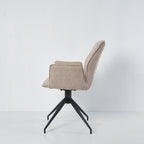 Draaibare Eetkamerstoel Bella. Beige
