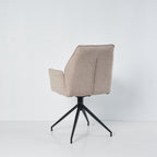 Draaibare Eetkamerstoel Bella. Beige