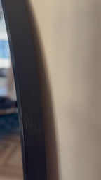 XL Passpiegel Vogue, Zwart met ronding 180x100