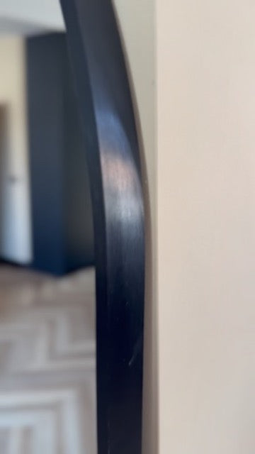 XL Passpiegel Royale, Zwart met ronding 180x70