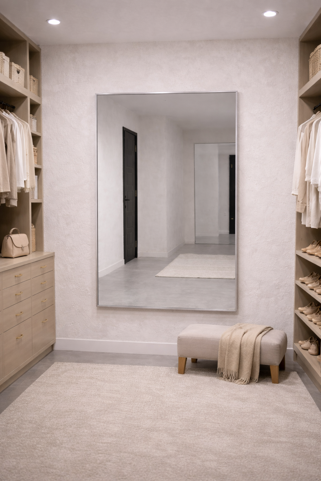 XL Passpiegel Infinity, Geborsteld Chroom Rechthoekig  180x100