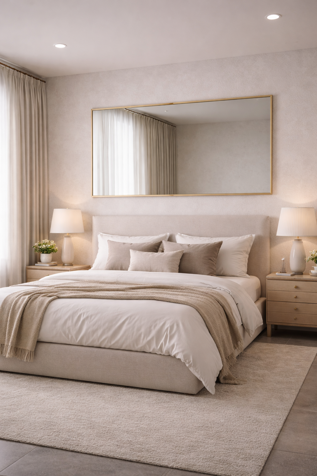 XL Passpiegel Infinity, Geborsteld Rosé Goud Rechthoekig  180x100
