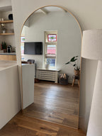 XL Passpiegel Vogue, Geborsteld Rosé Goud met ronding 180x100