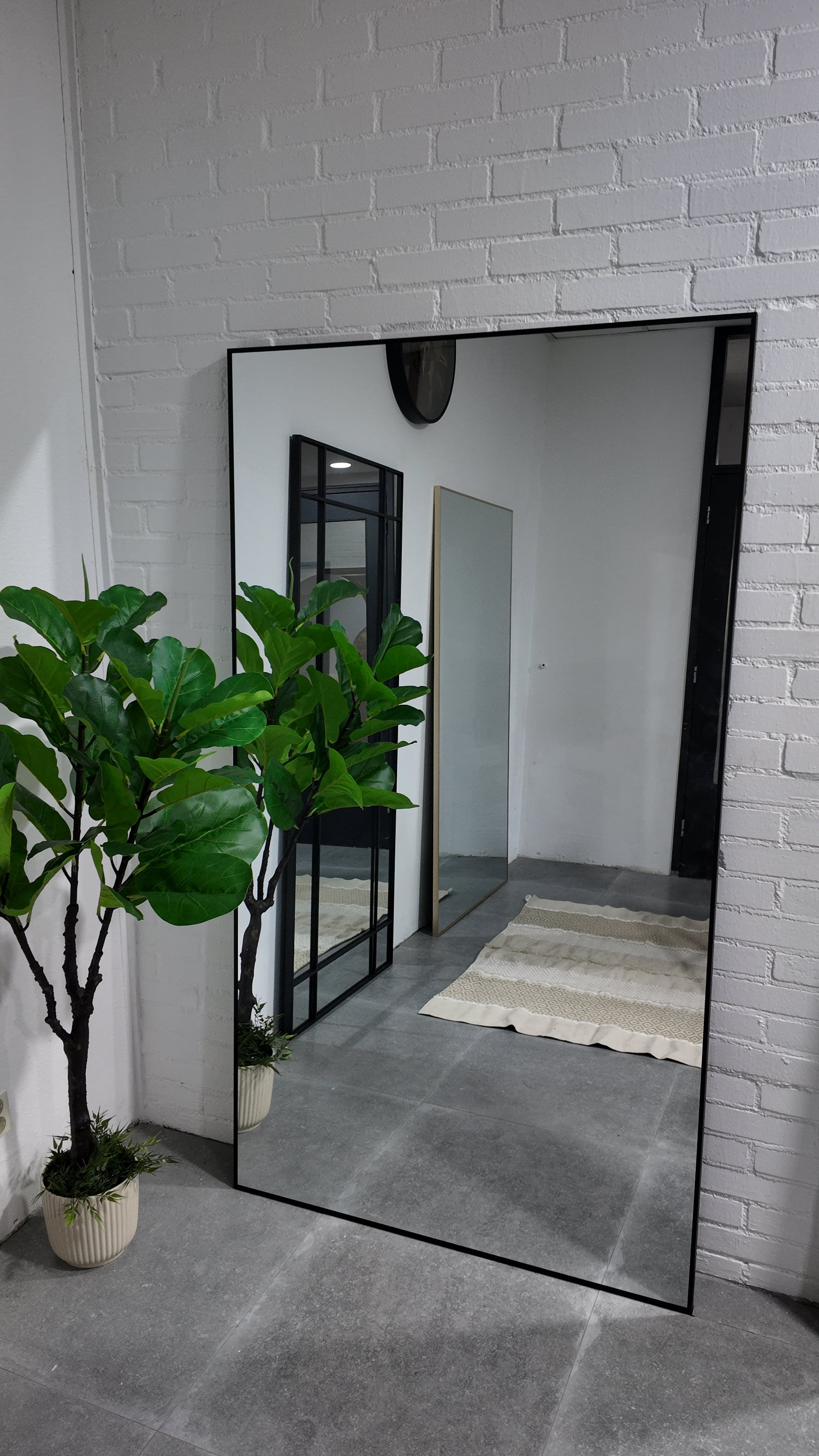 XL Passpiegel Infinity, Zwart Rechthoekig  180x100