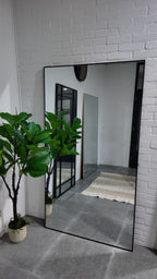 XL Passpiegel Infinity, Zwart Rechthoekig  180x100