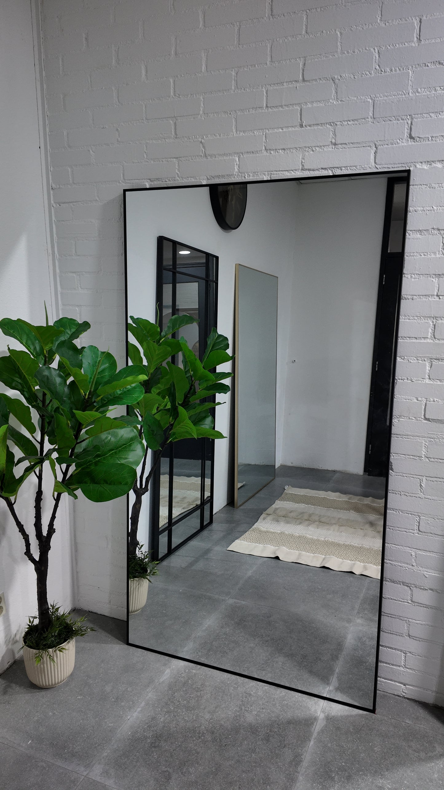 XL Passpiegel Infinity, Zwart Rechthoekig  180x100