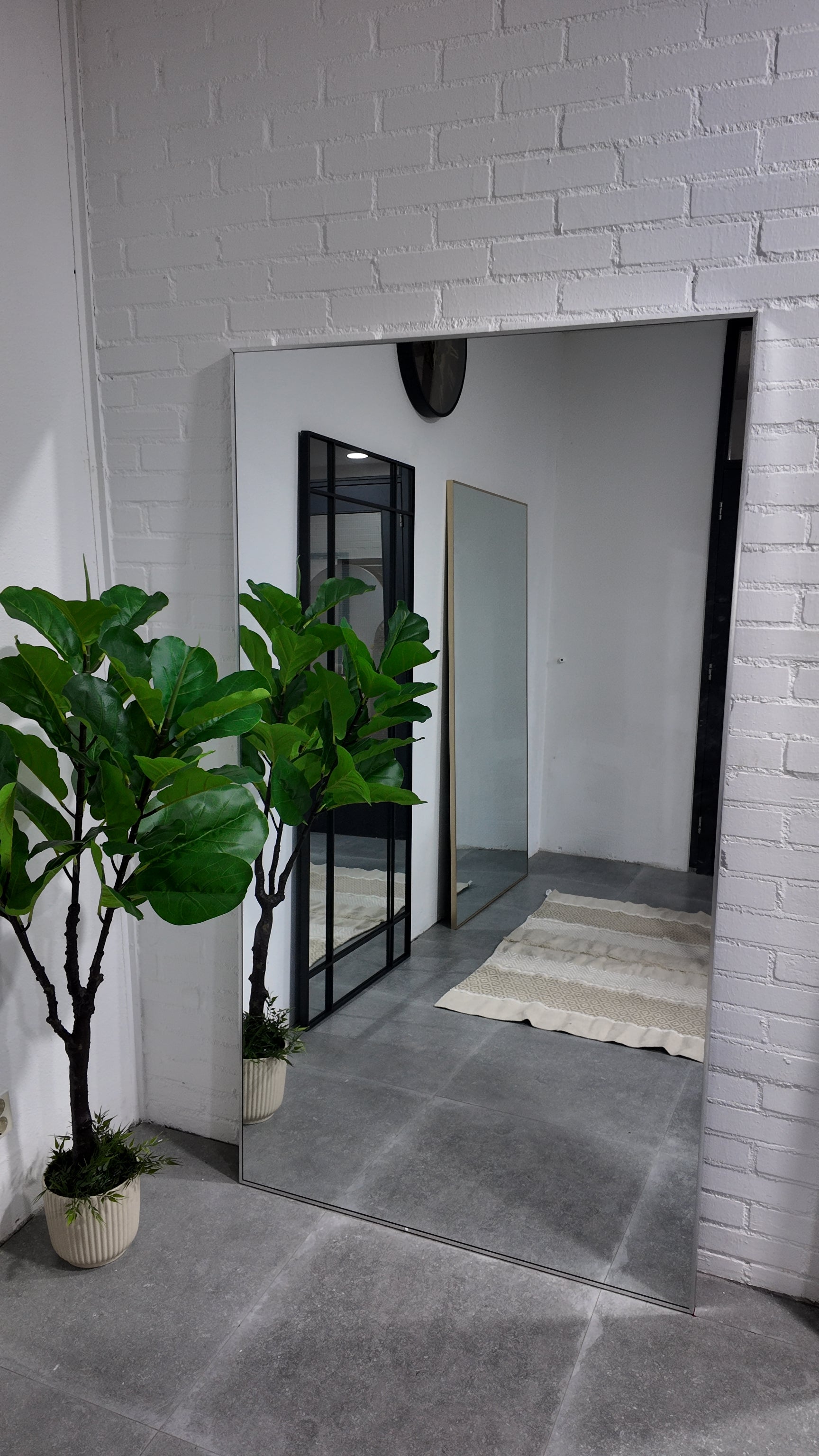 XL Passpiegel Infinity, Geborsteld Chroom Rechthoekig  180x100