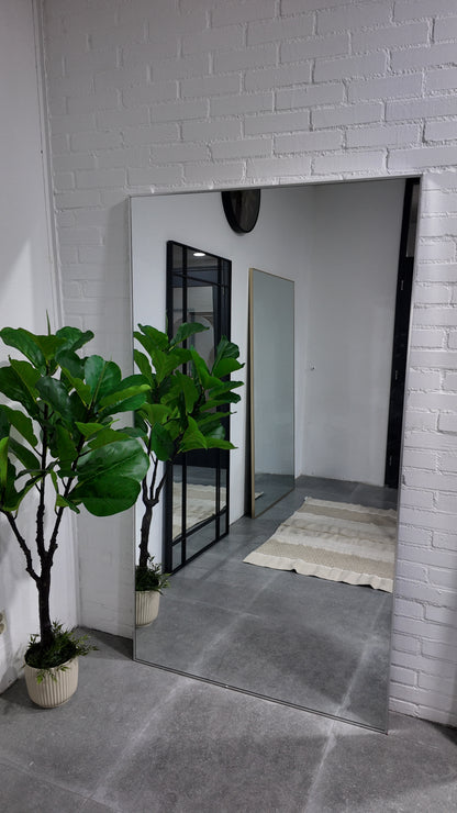 XL Passpiegel Infinity, Geborsteld Chroom Rechthoekig  180x100