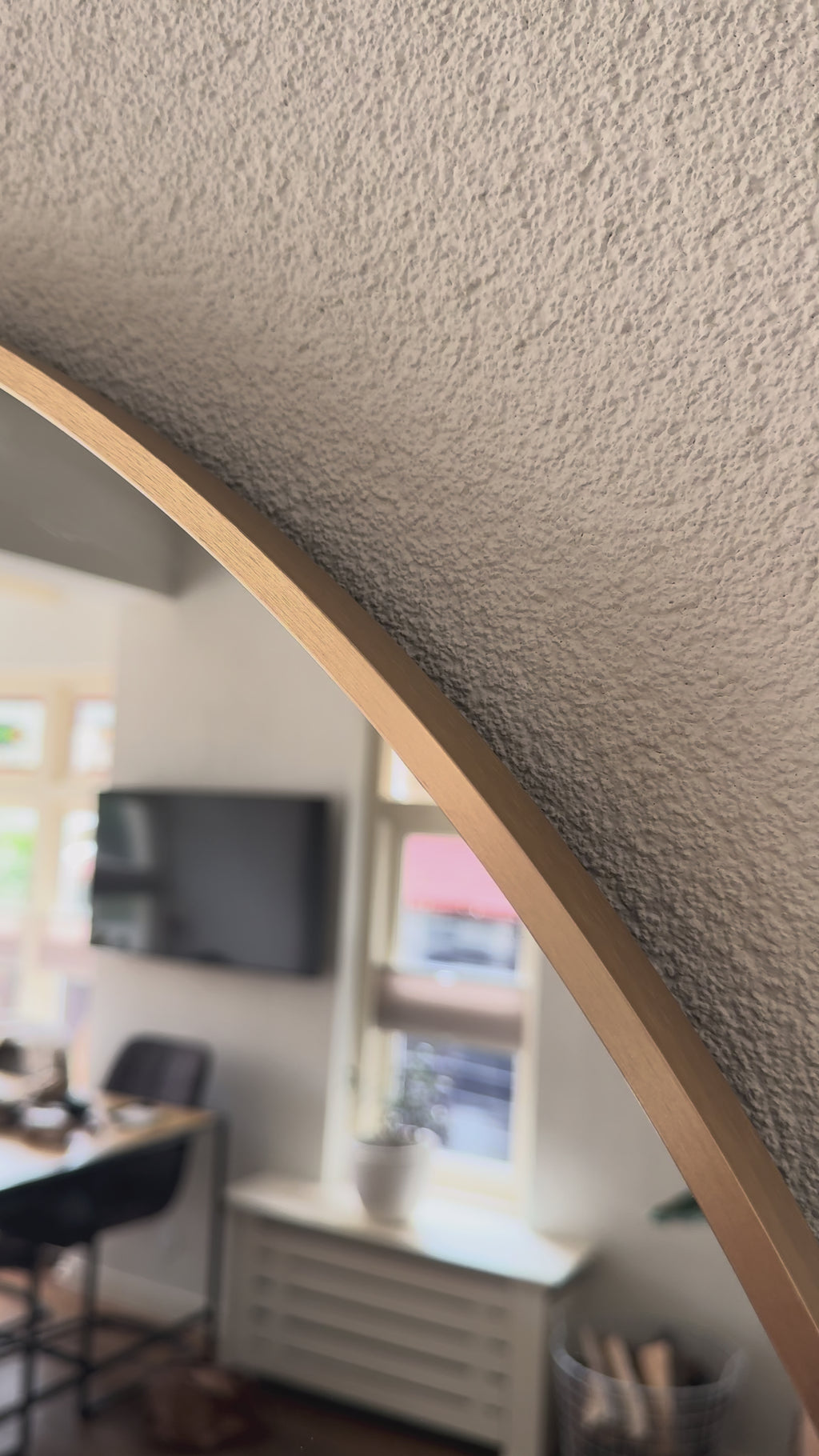 XL Passpiegel Vogue, Geborsteld Rosé Goud met ronding 180x100